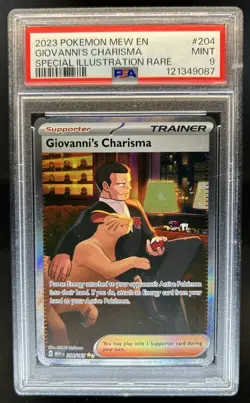 2023 Pokemon SV 151 Giovanni's Charisma #204/165 PSA 9 - Image 1