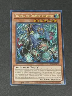 Yu-Gi-Oh! Poseidra The Storming Atlantean Secret Rare 1st Edition SUDA-EN016 NM - Image 1