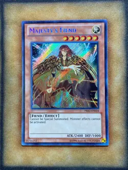 Yugioh Majesty's Fiend PRIO-EN034 Secret Rare NM - Image 1