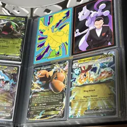 Pokemon EX Holo Card Lot Charizard Mew Dragonite Gengar Pikachu Binder - Image 5