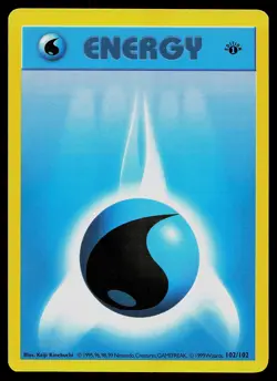 Pokemon Card - Water Energy 1st Edition Base Set Shadowless 102/102 - Image 1
