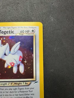 Pokemon TCG Light Togetic Card #015/105 Neo Destiny Holo Rare - Image 4