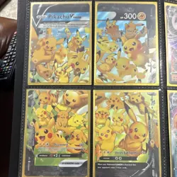 Pokemon TCG V-UNION Holo Card Lot - Pikachu, 4 Cards, Box Topper, English - Image 1