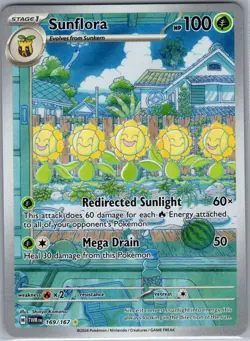 Sunflora 169/167 SV06: Twilight Masquerade - Pokemon Card - NM - Image 1
