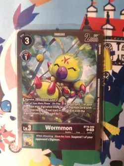 Digimon Card Game Wormmon BT16-040 Rare Beginning Observer Near Mint - Image 1