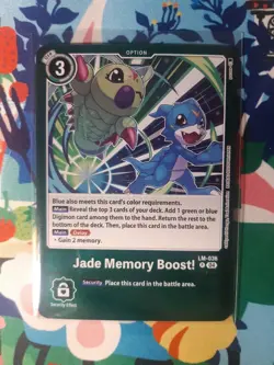 Digimon Card Game Jade Memory Boost! - LM-036 - Green - Near Mint - Image 1