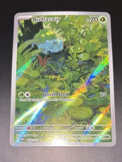 POKEMON TCG Scarlet & Violet 151 BULBASAUR IR Illustration Rare Card 166/165 - Image 1