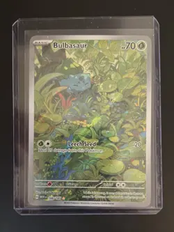 POKEMON TCG Scarlet & Violet 151 BULBASAUR IR Illustration Rare Card 166/165 - Image 4