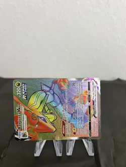 Pokemon TCG Rayquaza VMAX Holo Rainbow Secret Rare Card Evolving Skies 217/203 - Image 3