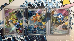 First Partner Illustration Collection Series 1 Gen 4 Sinnoh Starters Raw Card NM - Image 1