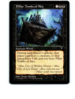 Pillar Tombs of Aku Black Rare Visions MTG NP Near Mint or Better - Image 1
