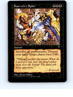 Kaervek's Spite # Rare Visions MTG LP Mnr Surface Blemish - Image 1