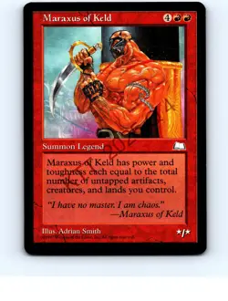 Maraxus of Keld Red Rare Weatherlight MTG LP Exc+/NM - Image 1