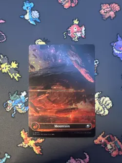 Mountain (0370) (Borderless) (Galaxy Foil) Edge of Eternities Foil Magic MTG - Image 1