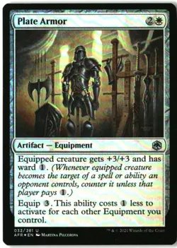 MTG Plate Armor FOIL U Adventures in the Forgotten Realms 32 LP - Image 1