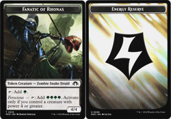 Fanatic of Rhonas / Energy Reserve Double-Sided Token [Modern Horizons 3] MTG - Image 1