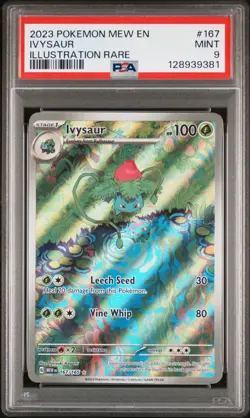2023 POKEMON MEW EN-151 ILLUSTRATION RARE #167 IVYSAUR PSA 9 - Image 1