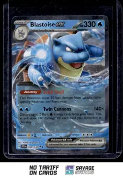 2024 Pokemon Scarlet & Violet Series - Stellar Crown Holo Blastoise ex #030/142 - Image 1
