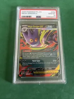 2025 Pokemon PFL EN Phantasmal Flames Mega Gengar ex #056 PSA 10 - Image 1