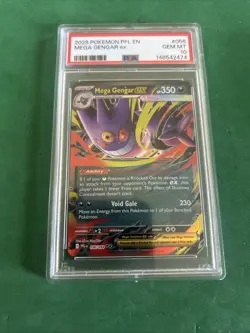 2025 Pokemon PFL EN Phantasmal Flames Mega Gengar ex #056 PSA 10 - Image 2