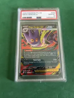 2025 Pokemon PFL EN Phantasmal Flames Mega Gengar ex #056 PSA 10 - Image 3