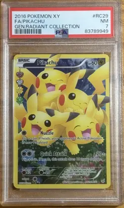Pikachu RC29/RC32 Full Art Ultra Rare Generations PSA 7 Pokemon XY - Image 1