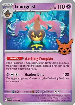 Gourgeist 078/182 UC Trick or Trade BOOster 2024 Pokemon NM/M - Image 1