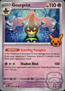 Gourgeist 078/182 UC Trick or Trade BOOster 2024 Pokemon NM/M - Image 3