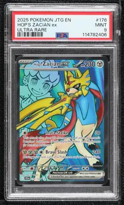 Hop's Zacian ex Ultra Rare Pokemon Journey Together JTG PSA 9 MINT - Image 1