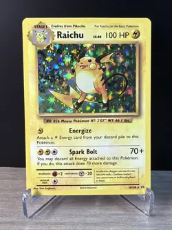 Pokemon TCG Raichu 36/108 XY Evolutions Holo Rare 2016 NM - Image 1