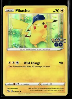 Pikachu (28) 028/078 Holofoil Pokemon GO NM - Image 1