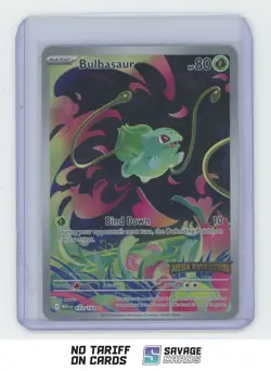 2025 Pokemon Mega Evolution Stamp Prerelease Promo Bulbasaur #133/132 - Image 1