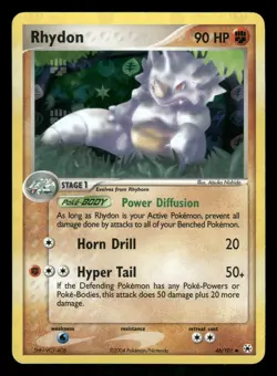 Pokemon Rhydon Uncommon Hidden Legends 46/101 LP Reverse Holo - Image 1