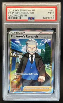 2023 Pokemon SWSH Crown Zenith Professor's Research #150/159 PSA 9 - Image 1