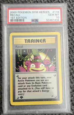 2000 Pokemon Gym Heroes 1st Edition Recall #116 PSA 10 Gem Mint Low Pop - Image 1