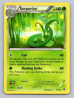 Pokemon Serperior XY - Fates Collide 7/124 Near Mint NM - Image 1