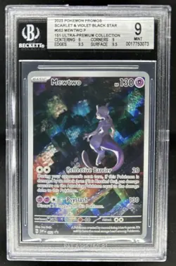 2023 Pokemon SV Black Star Promos Mewtwo #052 BGS 9 - Image 1