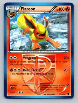 Pokemon Flareon (Team Plasma) Plasma Freeze 12/116 Near Mint NM - Image 1