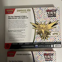Pokemon TCG Scarlet & Violet 151 Zapdos EX Collection Box + Poster Collection - Image 4
