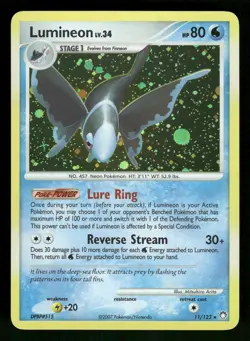 Pokemon Lumineon Holo Rare Mysterious Treasures 11/123 LP Holo - Image 1