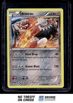 2014 Pokemon XY - Phantom Forces Reverse Holo Heatran #63/119 - Image 1