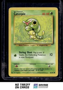 1999 Pokemon Classic - Base Set Caterpie #45/102 - Image 1