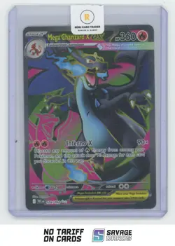 2025 Pokemon Phantasmal Flames Ultra Rare Full Art Mega Charizard X ex #109/094 - Image 1