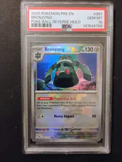 2025 Pokemon Pre En Bronzong Poke Ball Reverse Holo PSA 10 Gem 🔥🔥🔥 - Image 1