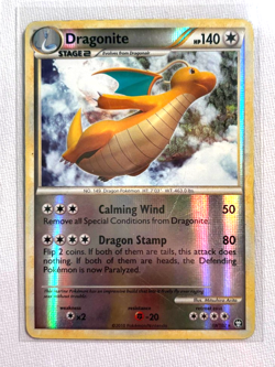 Dragonite 18/102 Triumphant Reverse Holo HGSS @2010 Pokemon - Image 1