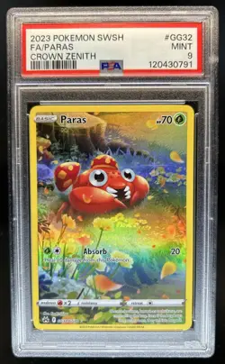 2023 Pokemon SWSH Crown Zenith Paras Galarian Gallery #GG32/GG70 PSA 9 - Image 1