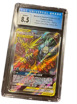 CGC 8.5 Moltres Zapdos ArticunoGX SM210 Black Star Promo - HiddenFates - Pokemon - Image 1