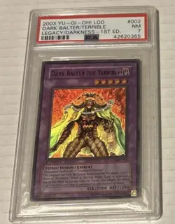 YUGIOH! PSA 7 2003 Dark Balter the Terrible LOD-002 Super Rare Unlimited OG - Image 1