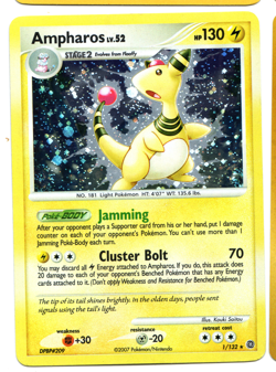 Ampharos Holo Rare Pokemon Card Secret Wonders 1/132 LP/MPCondition - Image 1