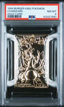 142027880 Charizard 1999 Burger King Pokemon Gold Card PSA 8 - Image 1